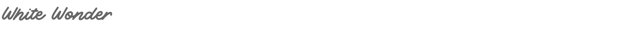 White Wonder White Wonder.ttf font preview